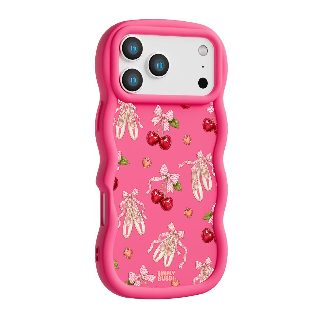 Cherry Ballet Coquette Repeat Wavy iPhone Case – product view 10