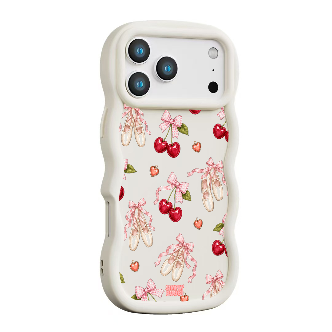 Cherry Ballet Coquette Repeat Wavy iPhone Case – product view 11