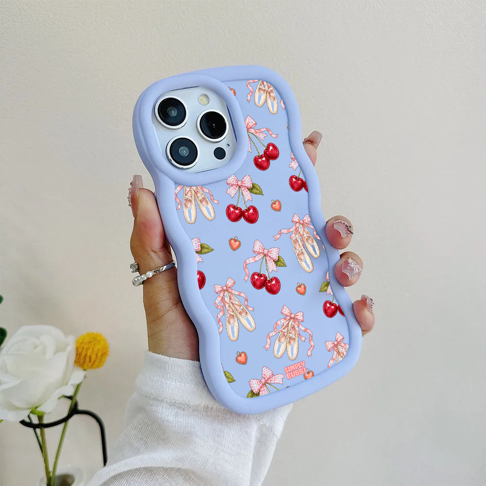 Cherry Ballet Coquette Repeat Wavy iPhone Case – product view 8