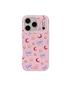 Lilac Celestial Bow Repeat Pop iPhone Case – Pink