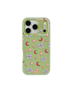 Lilac Celestial Bow Repeat Pop iPhone Case – Lime
