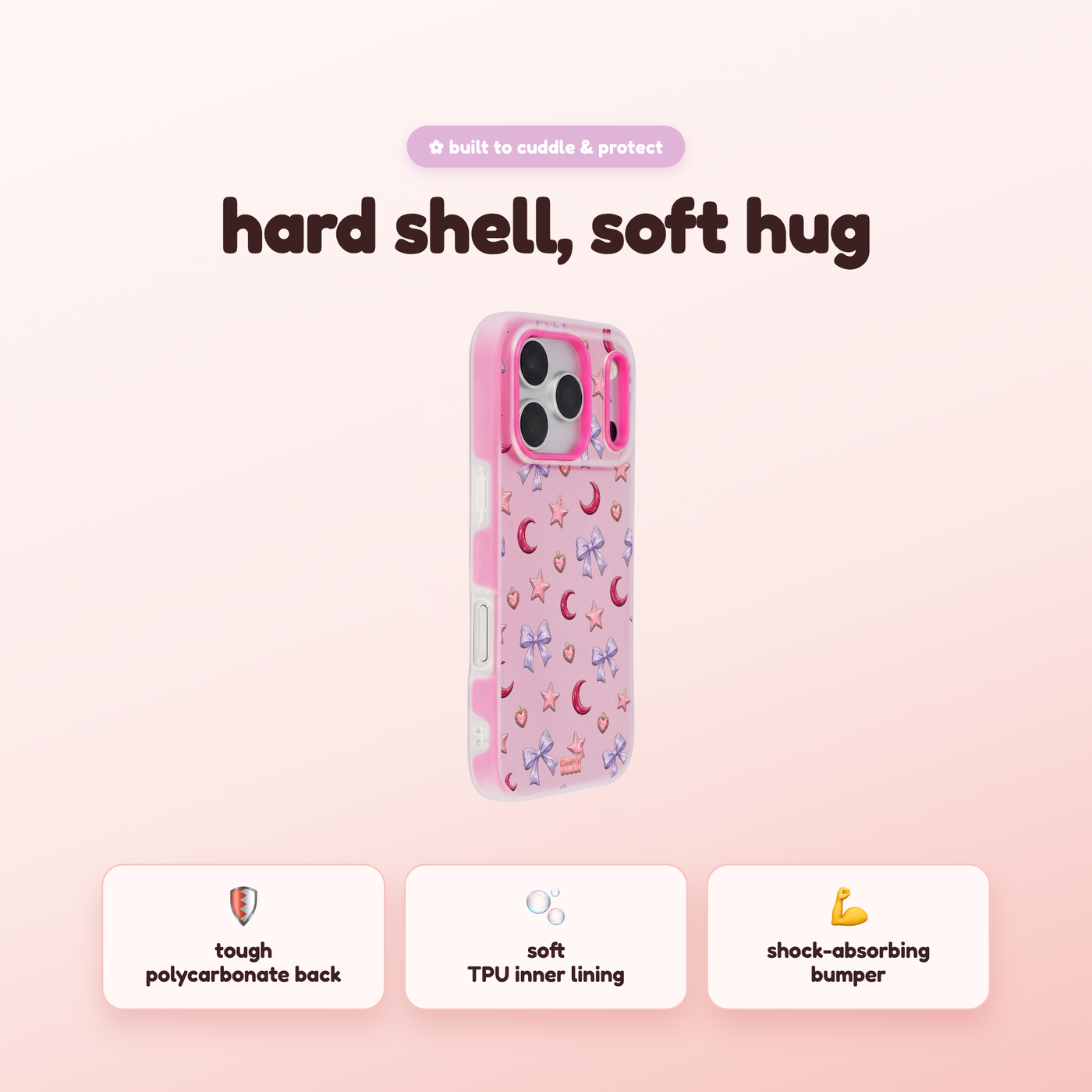 Lilac Celestial Bow Repeat Pop iPhone Case