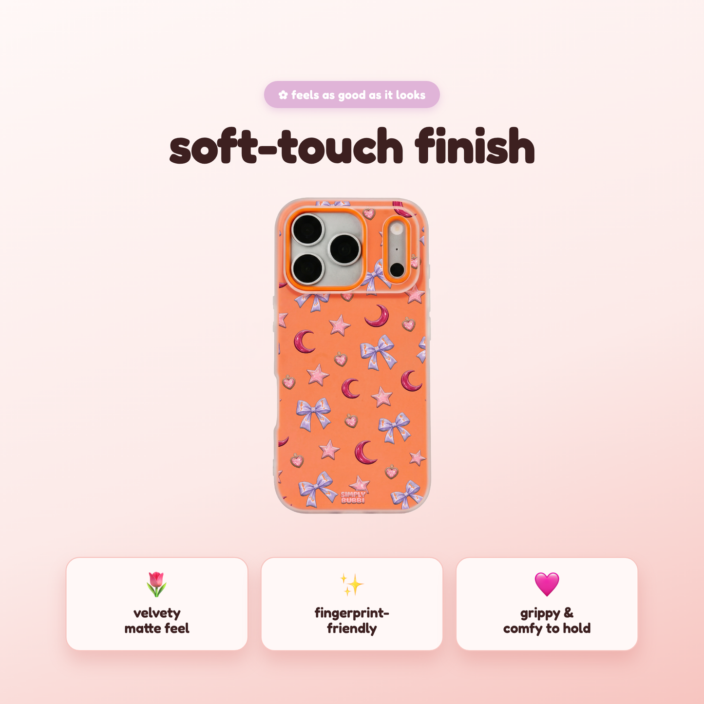 Lilac Celestial Bow Repeat Pop iPhone Case – product view 5