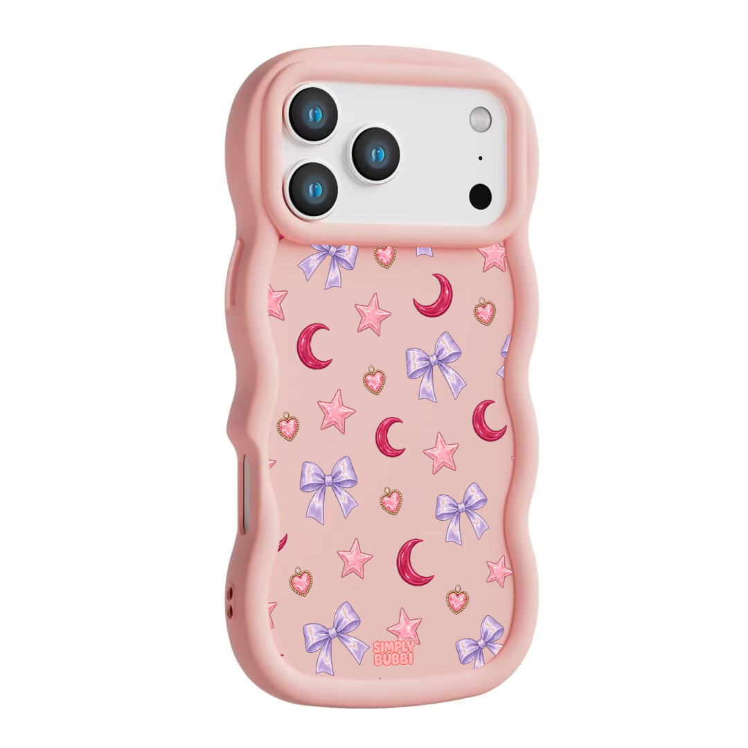 Lilac Celestial Bow Repeat Wavy iPhone Case – product view 9