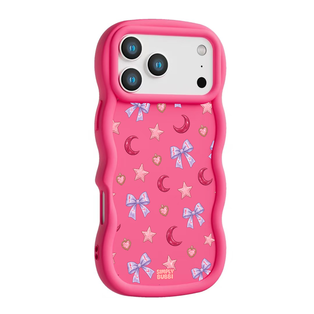 Lilac Celestial Bow Repeat Wavy iPhone Case – product view 10