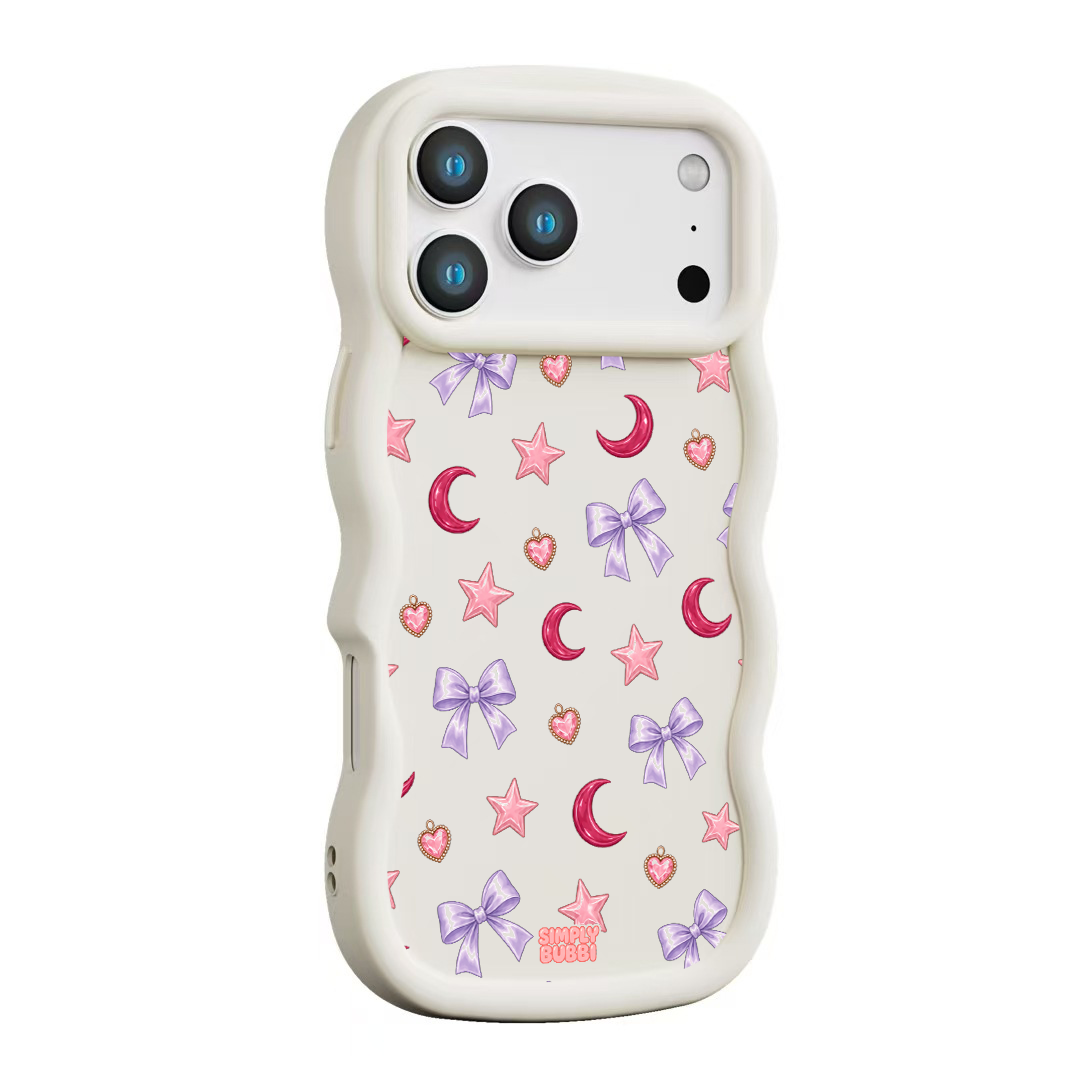 Lilac Celestial Bow Repeat Wavy iPhone Case – product view 11