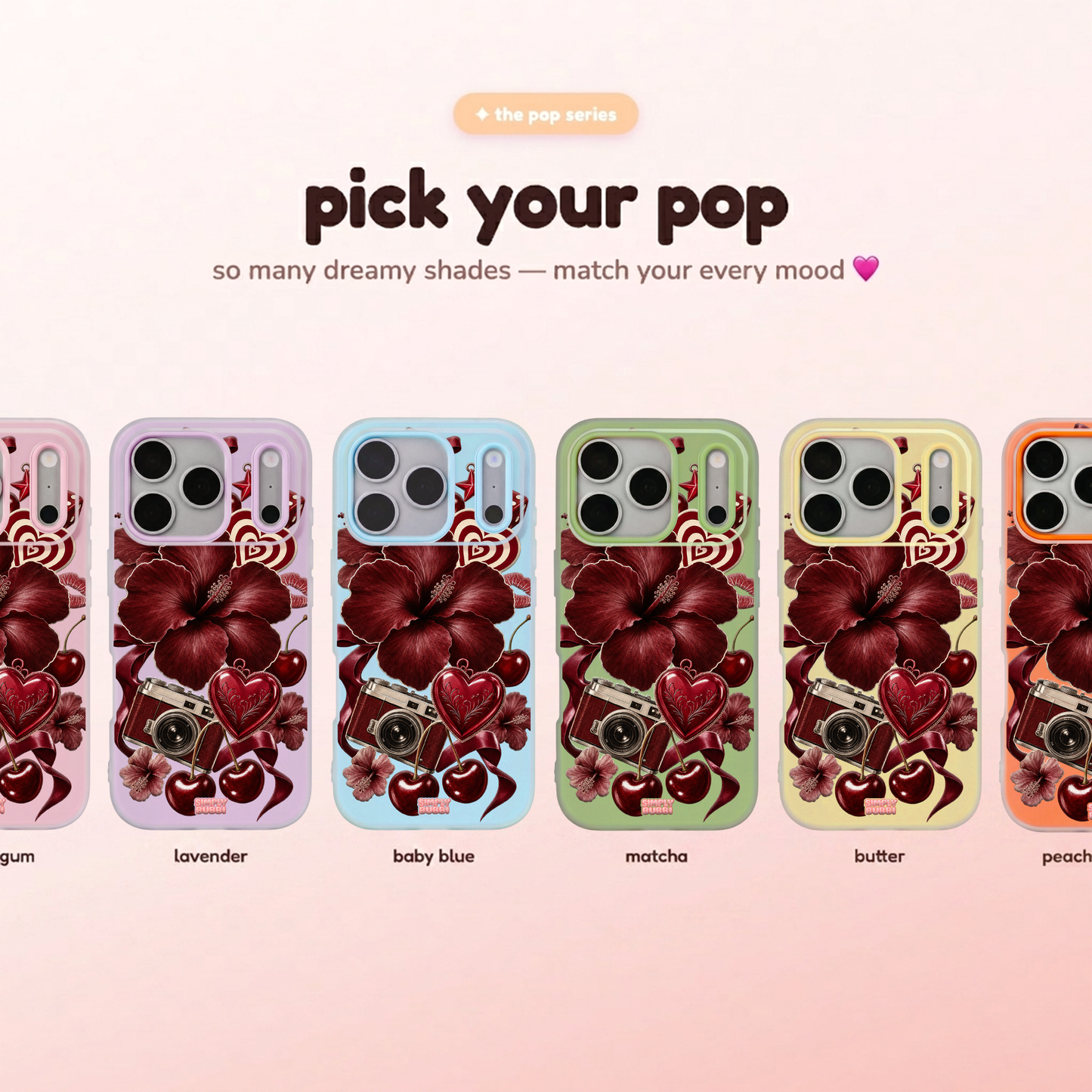 Oxblood Retro Collage Pop iPhone Case – product view 1