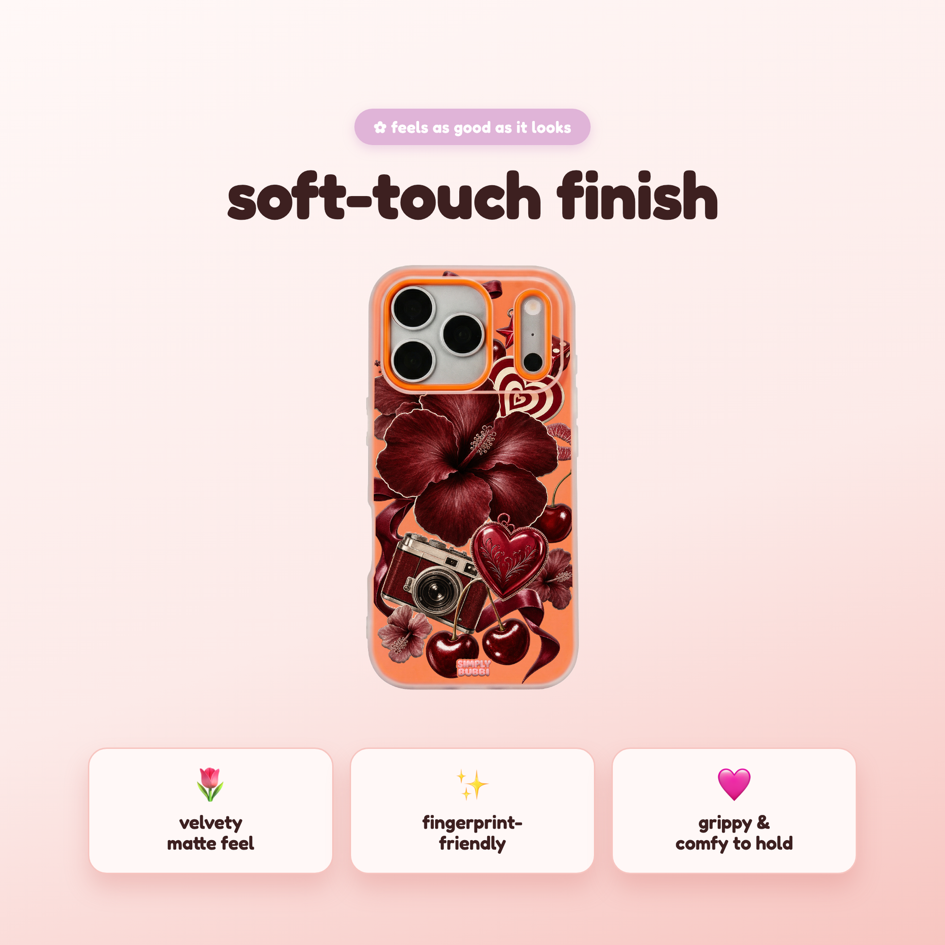 Oxblood Retro Collage Pop iPhone Case – product view 5