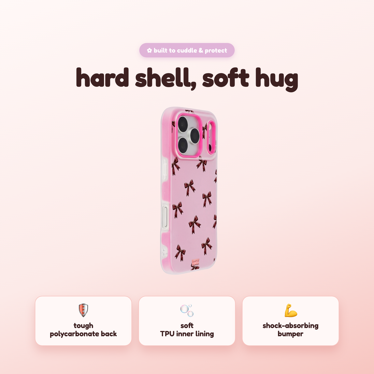 Merlot Hearts Pop iPhone Case – product view 2