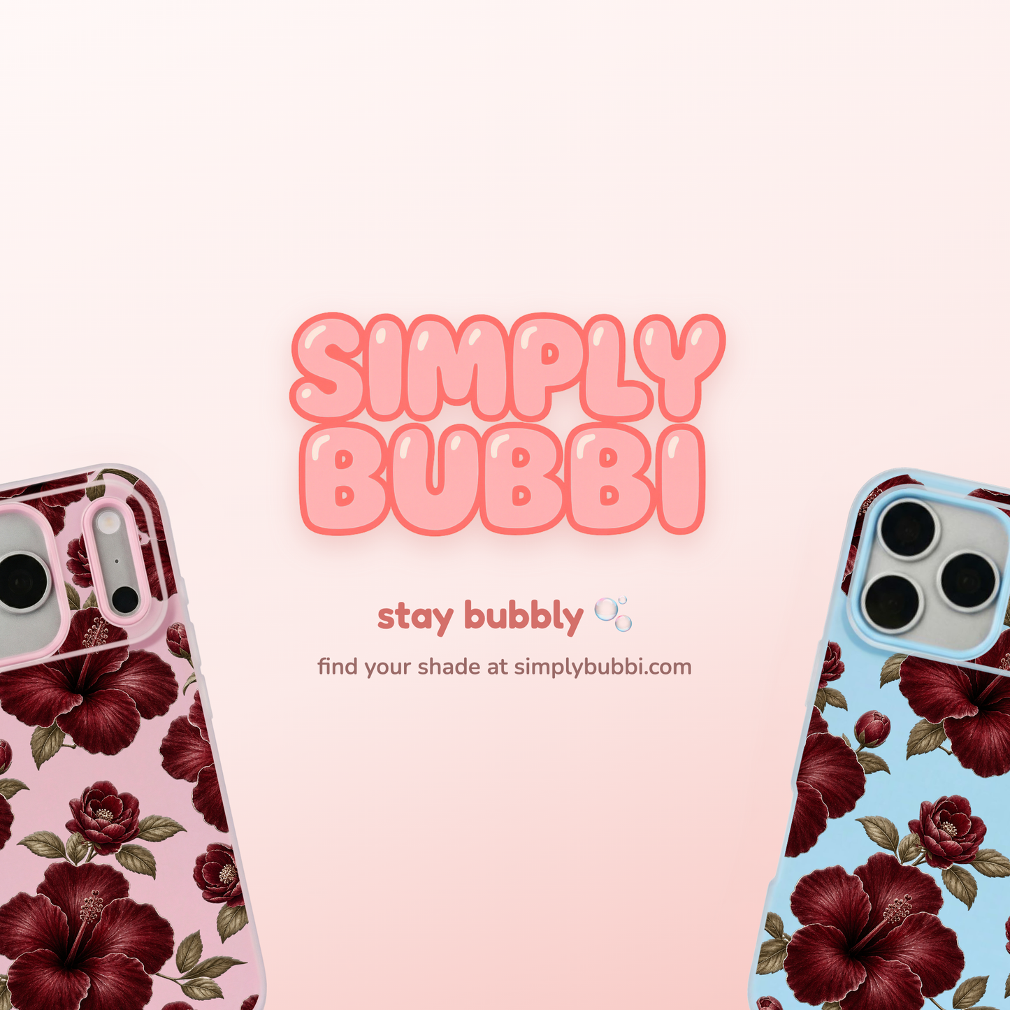 Oxblood Hibiscus Pattern Pop iPhone Case – product view 6