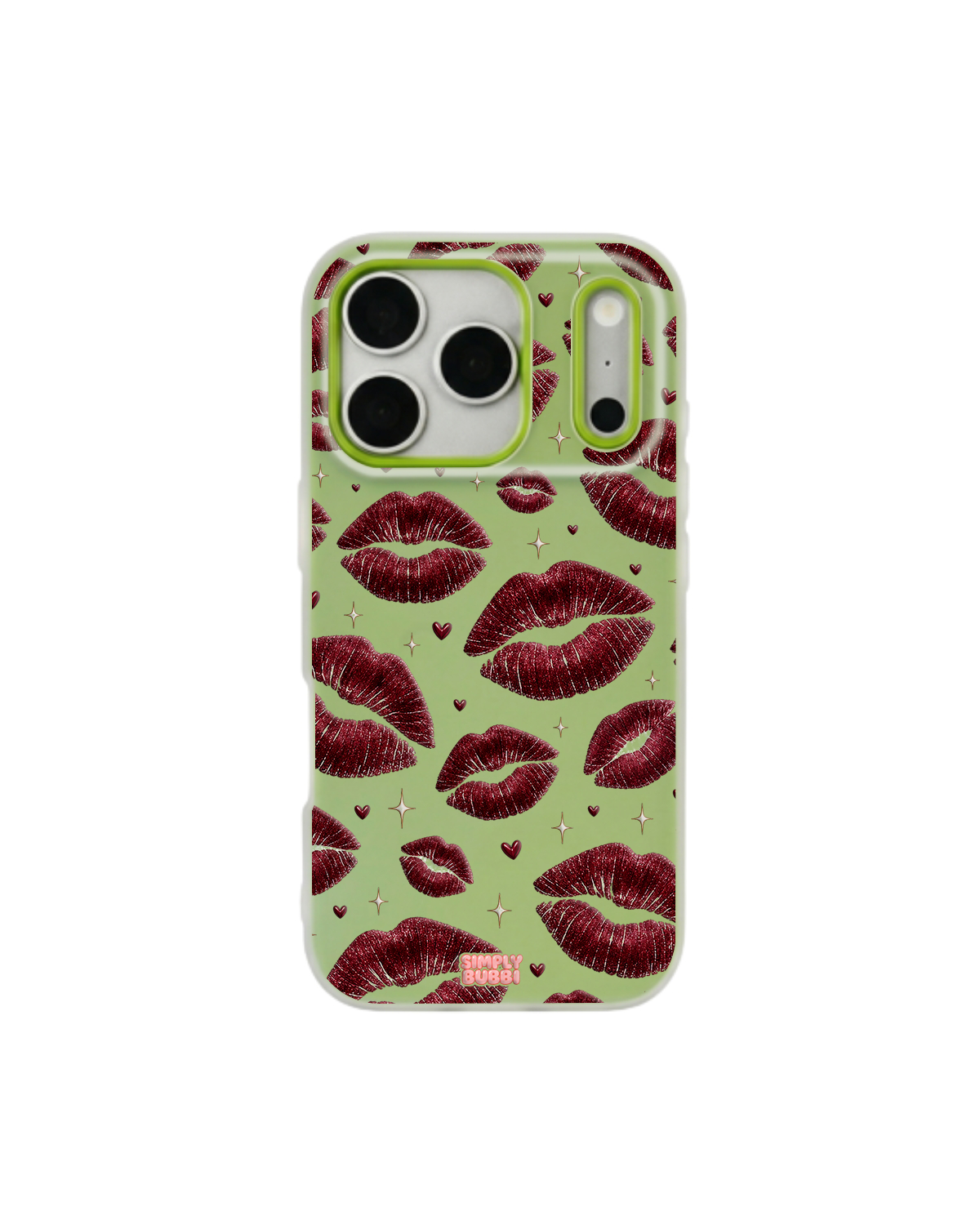 Oxblood Kiss Print Repeat Pop iPhone Case