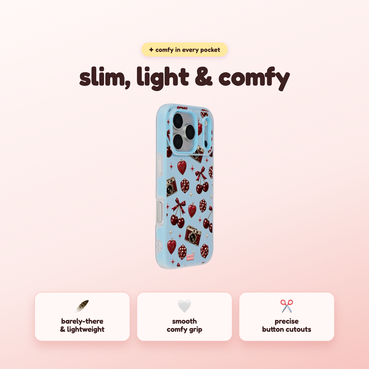 Merlot Charms Pop iPhone Case – product view 4
