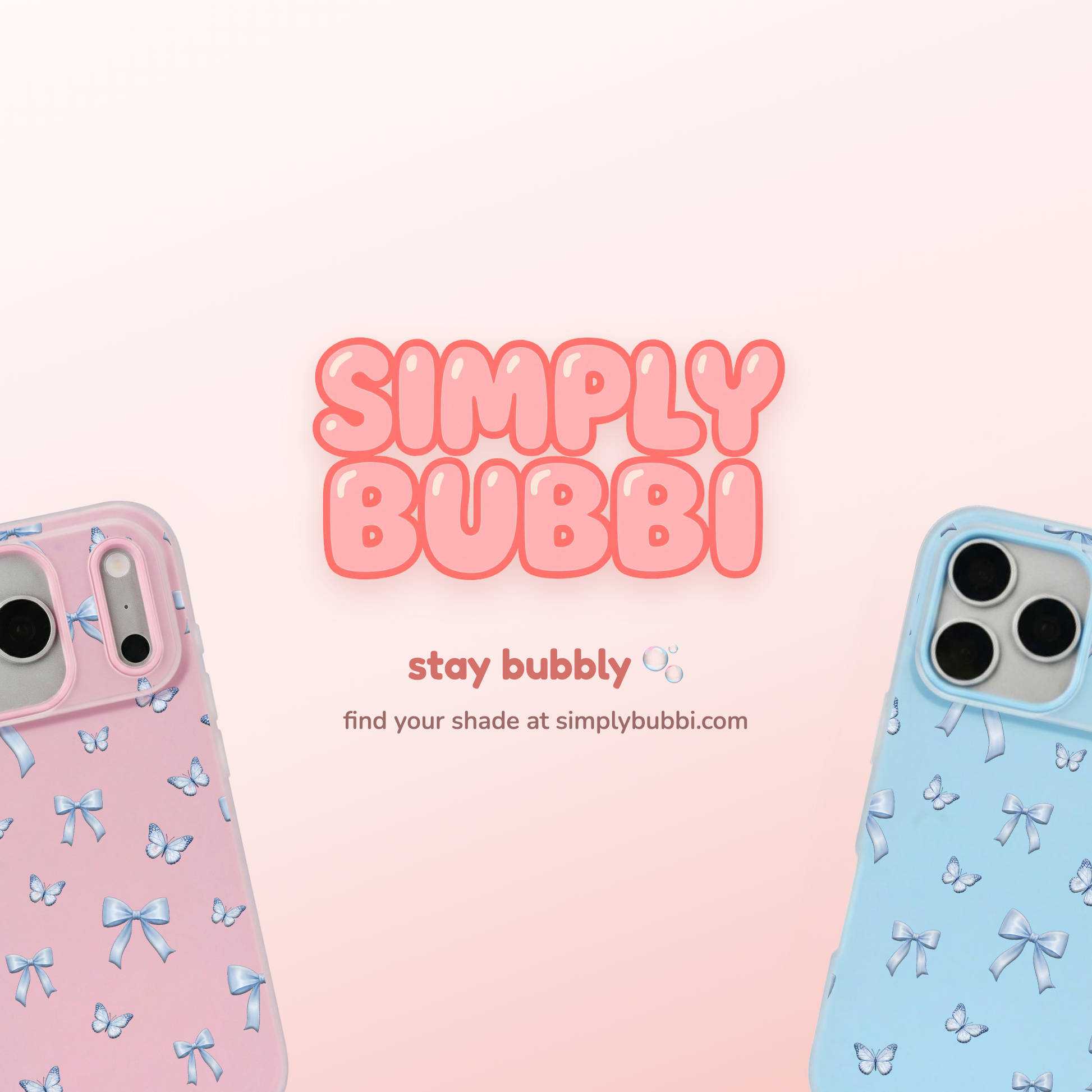 Blue Bow Butterfly Repeat Pop iPhone Case – product view 6
