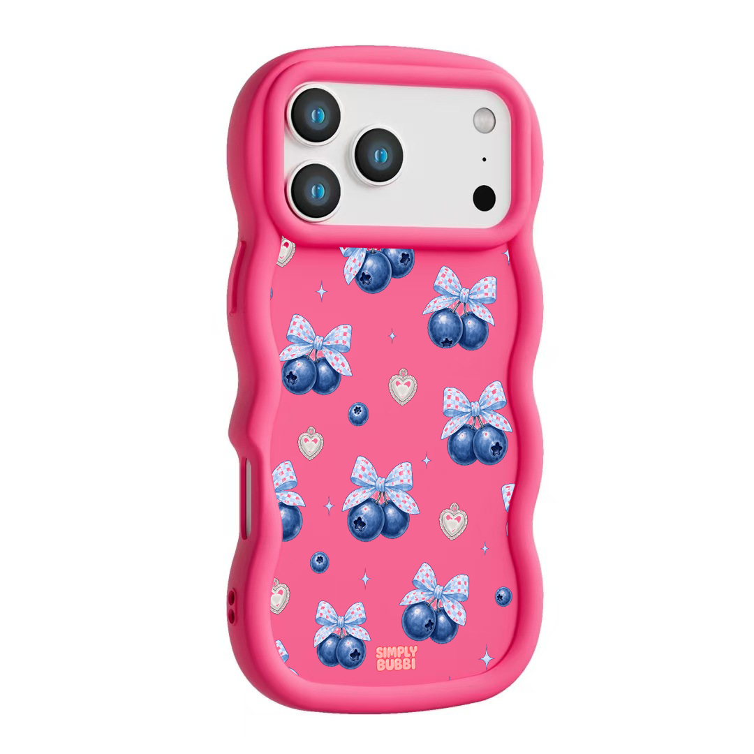 Blueberry Gingham Coquette Wavy iPhone Case – product view 10