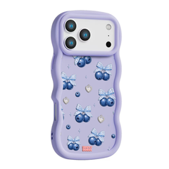 Blueberry Gingham Coquette Wavy iPhone Case – Lilac