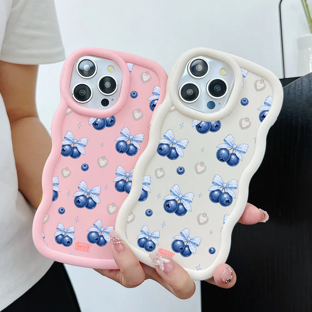 Blueberry Gingham Coquette Wavy iPhone Case – product view 2