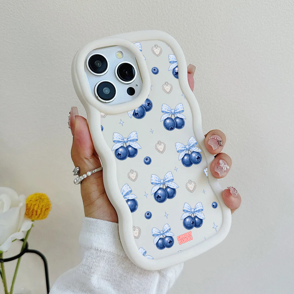 Blueberry Gingham Coquette Wavy iPhone Case – product view 4