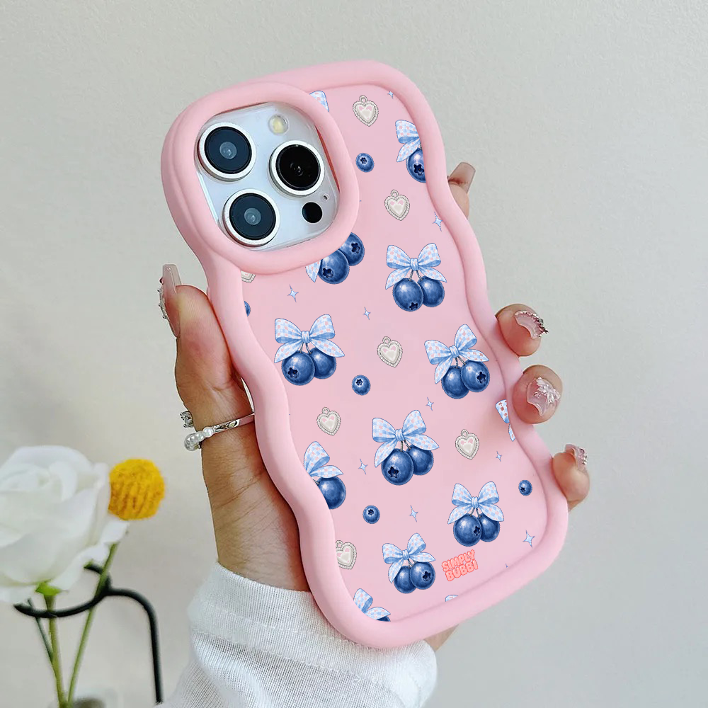 Blueberry Gingham Coquette Wavy iPhone Case – product view 6