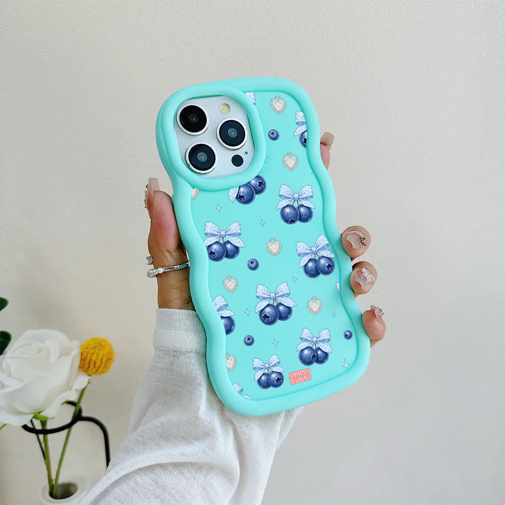 Blueberry Gingham Coquette Wavy iPhone Case – product view 7