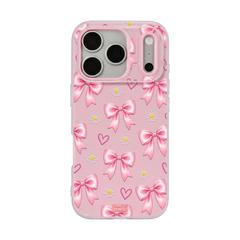 Pink Bow Daisy Heart Repeat Pop iPhone Case – Blush
