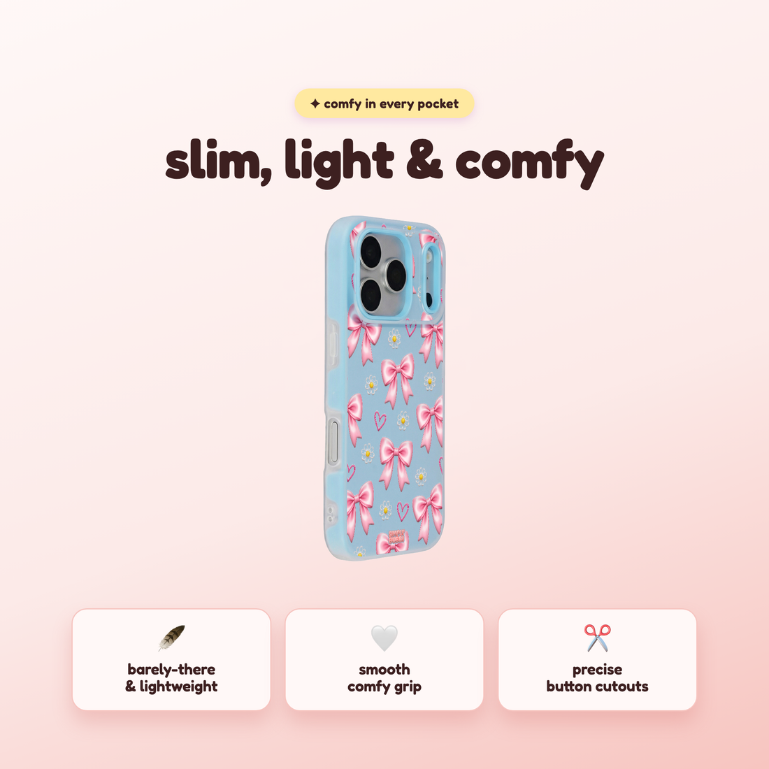 Pink Bow Daisy Heart Repeat Pop iPhone Case