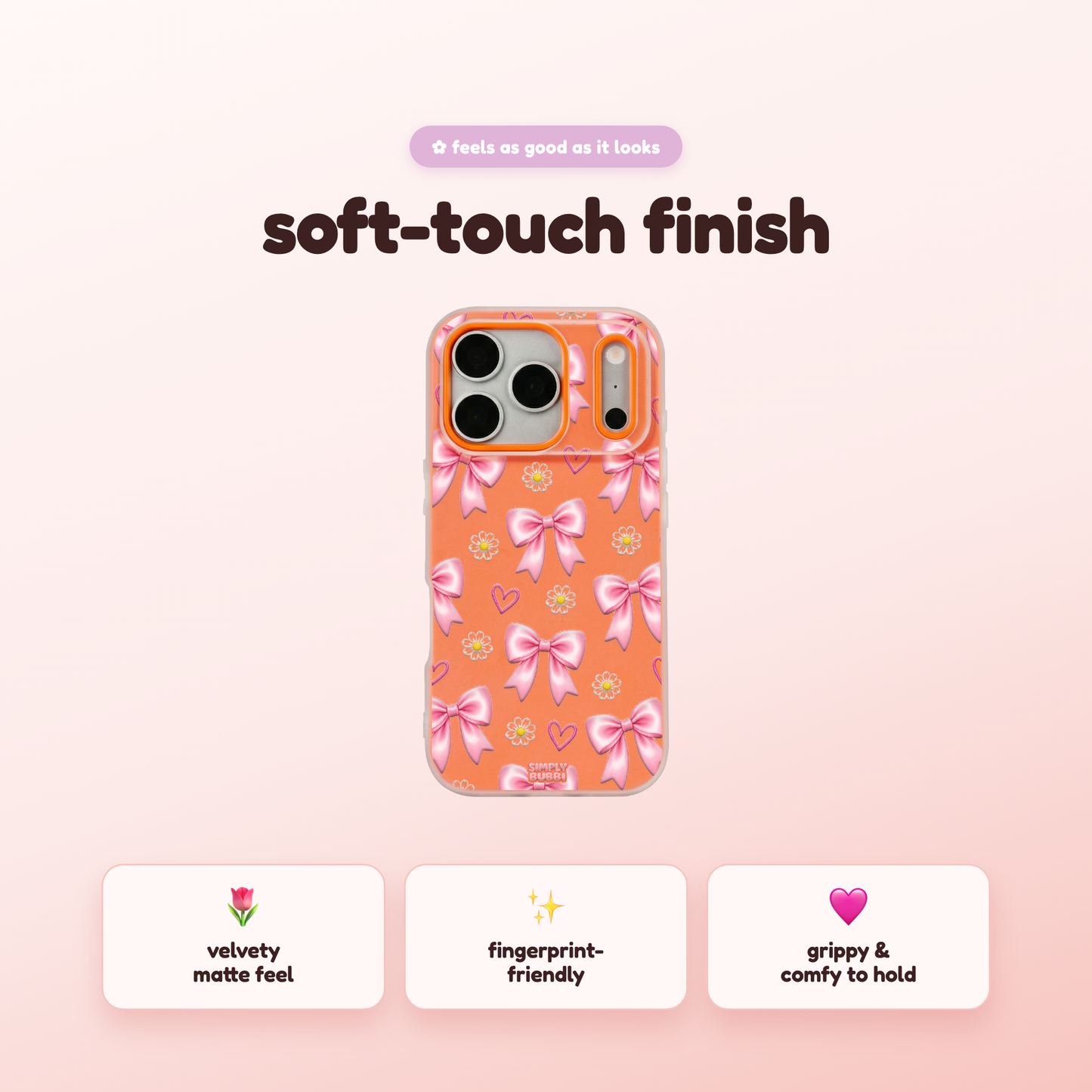 Pink Bow Daisy Heart Repeat Pop iPhone Case – product view 5