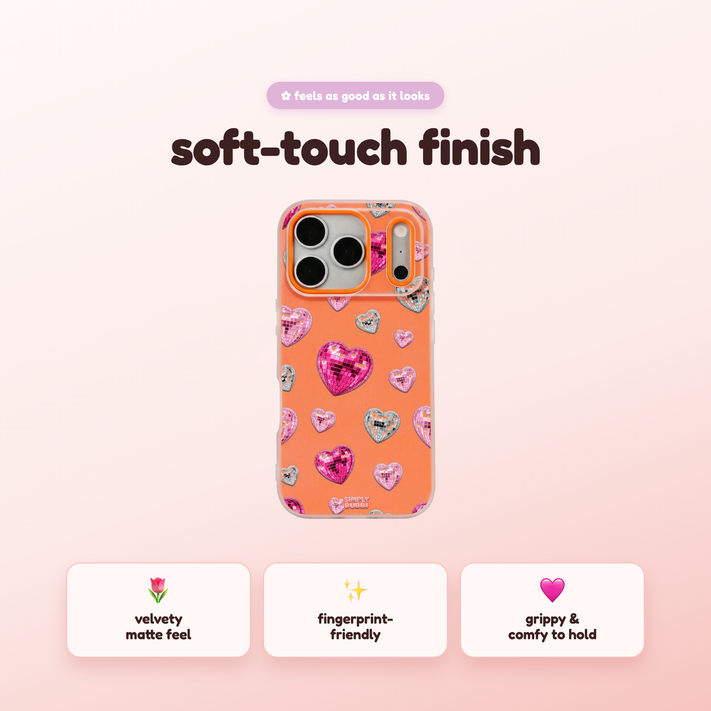 Pink Disco Heart Repeat Pop iPhone Case – product view 5