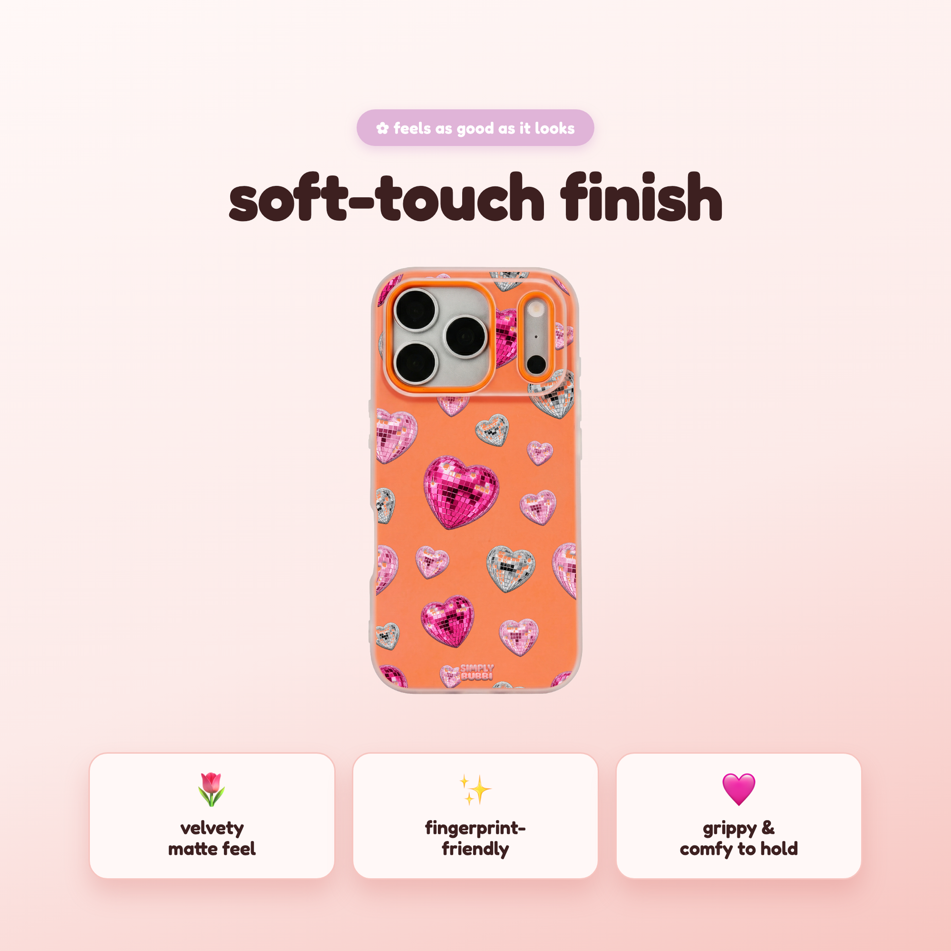 Pink Disco Heart Repeat Pop iPhone Case – product view 5