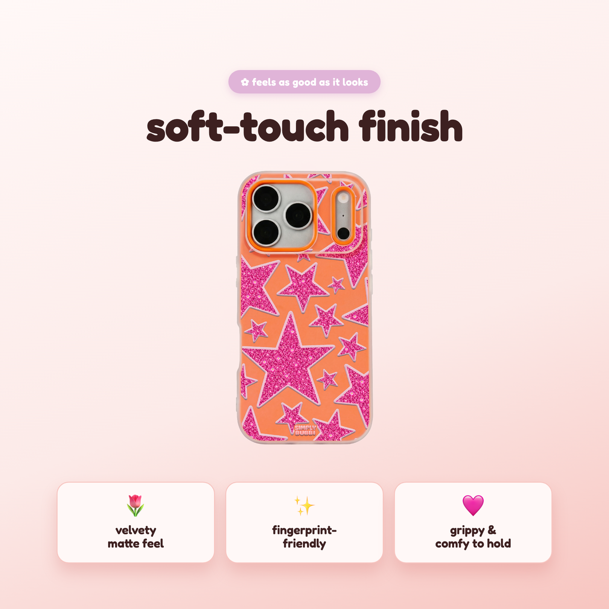 Glitter Stars Pop iPhone Case – product view 5