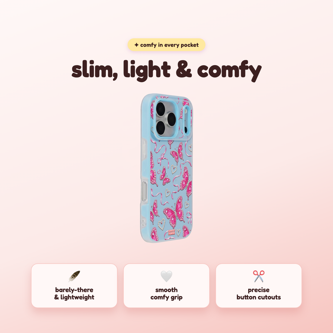 Jewel Butterfly Pearl Repeat Pop iPhone Case