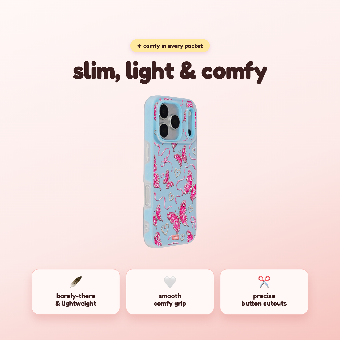 Jewel Butterfly Pearl Repeat Pop iPhone Case – product view 4