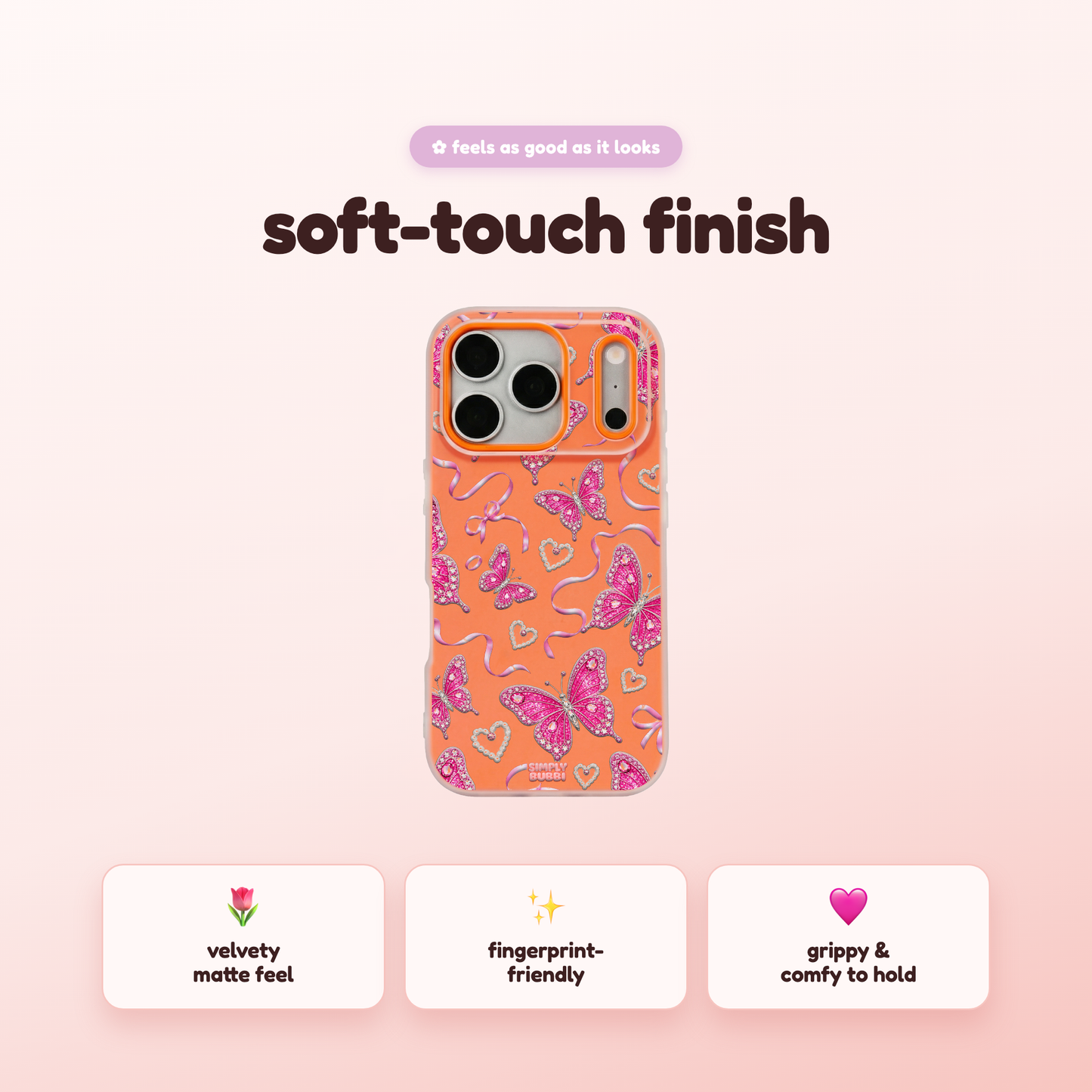 Jewel Butterfly Pearl Repeat Pop iPhone Case – product view 5