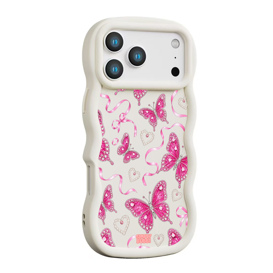 Jewel Butterfly Pearl Repeat Wavy iPhone Case – product view 11