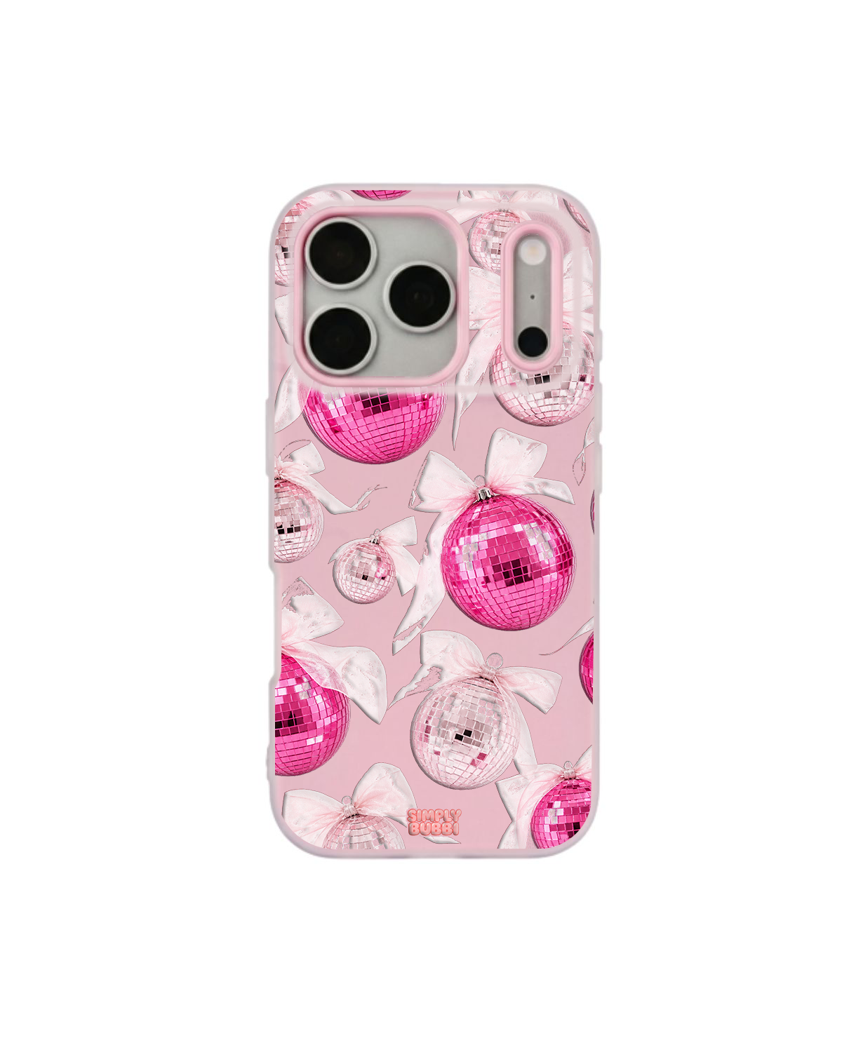 Pink Disco Ornament Organza Repeat Pop iPhone Case – Pink color