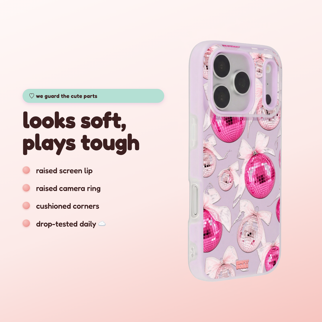 Pink Disco Ornament Organza Repeat Pop iPhone Case