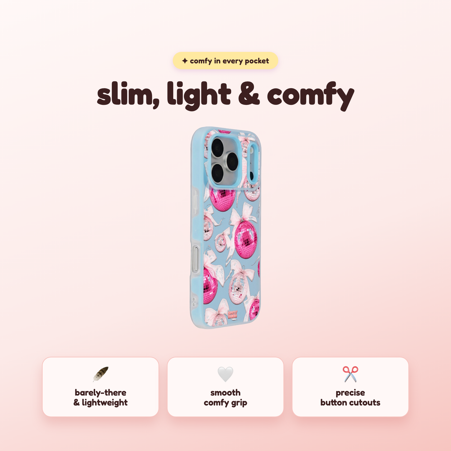 Pink Disco Ornament Organza Repeat Pop iPhone Case – product view 4