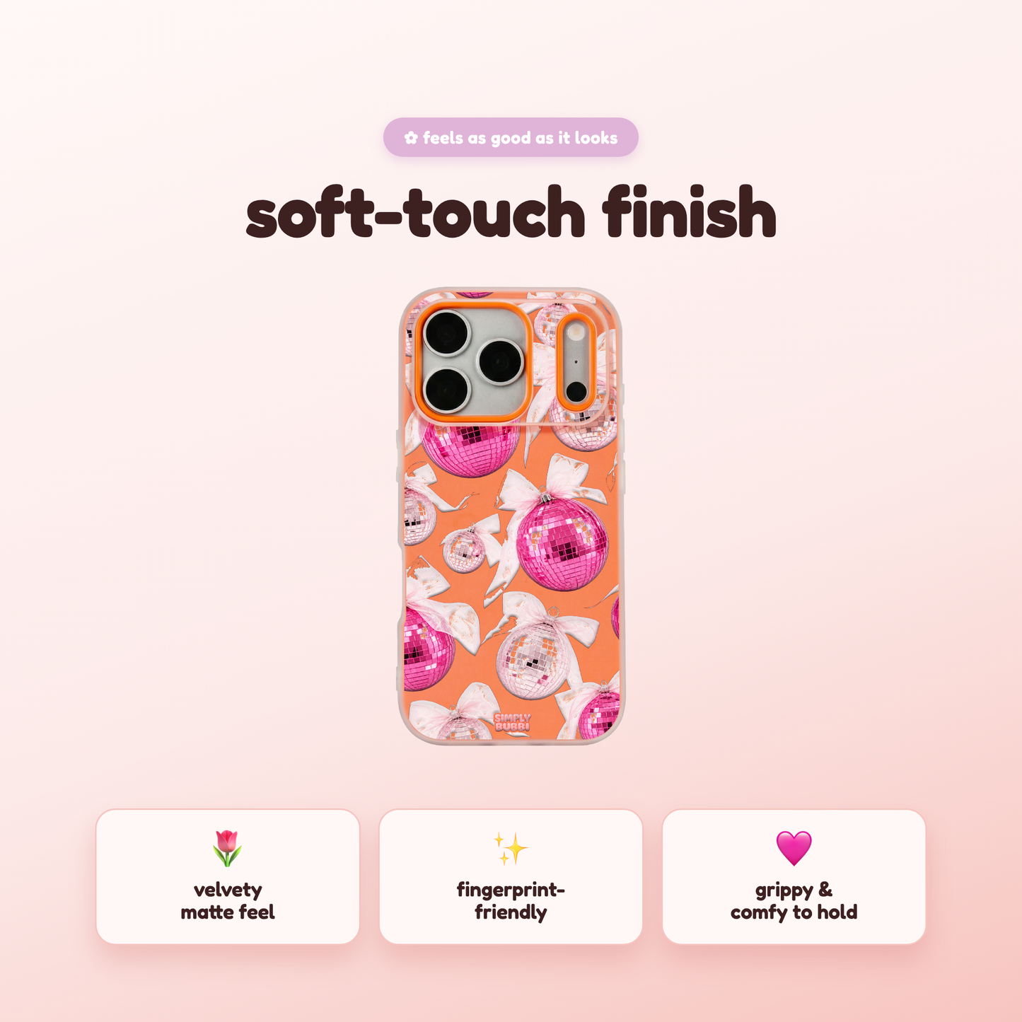 Pink Disco Ornament Organza Repeat Pop iPhone Case – product view 5