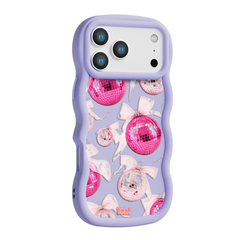 Pink Disco Ornament Organza Repeat Wavy iPhone Case – Lilac