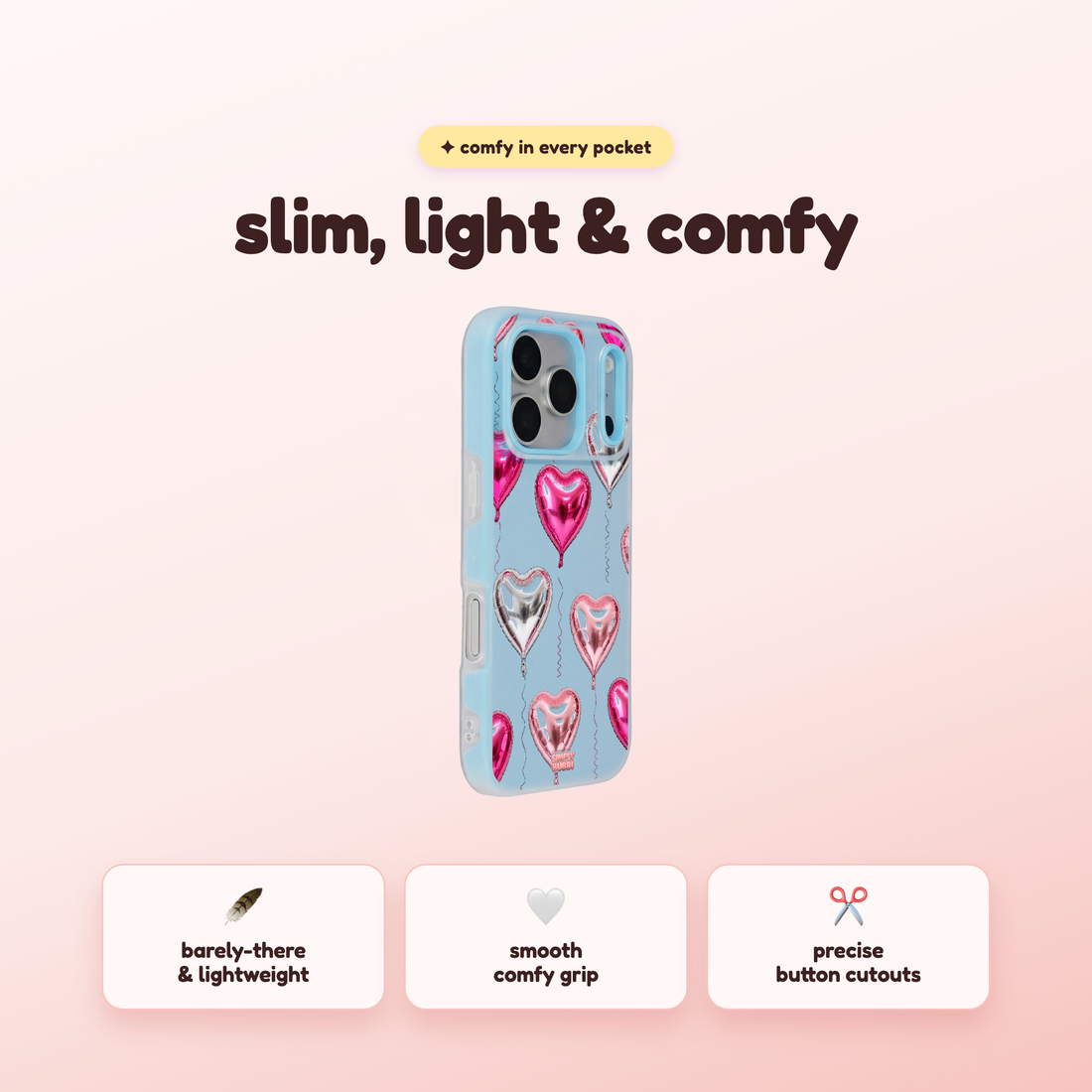 Foil Heart Balloon Repeat Pop iPhone Case