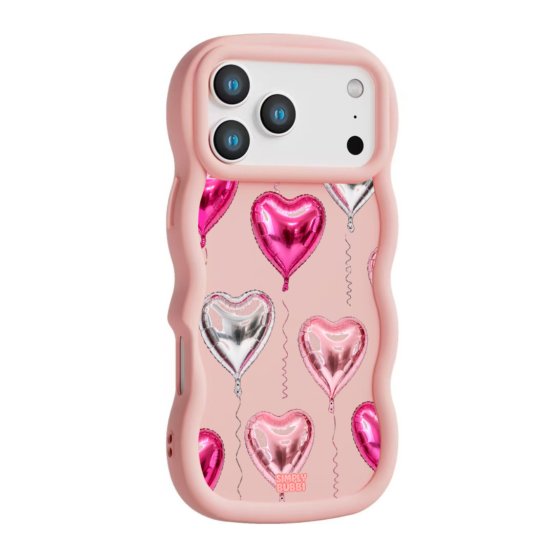 Foil Heart Balloon Repeat Wavy iPhone Case – product view 9