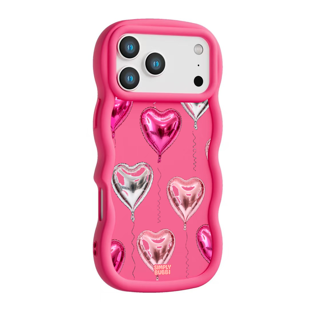 Foil Heart Balloon Repeat Wavy iPhone Case – product view 10