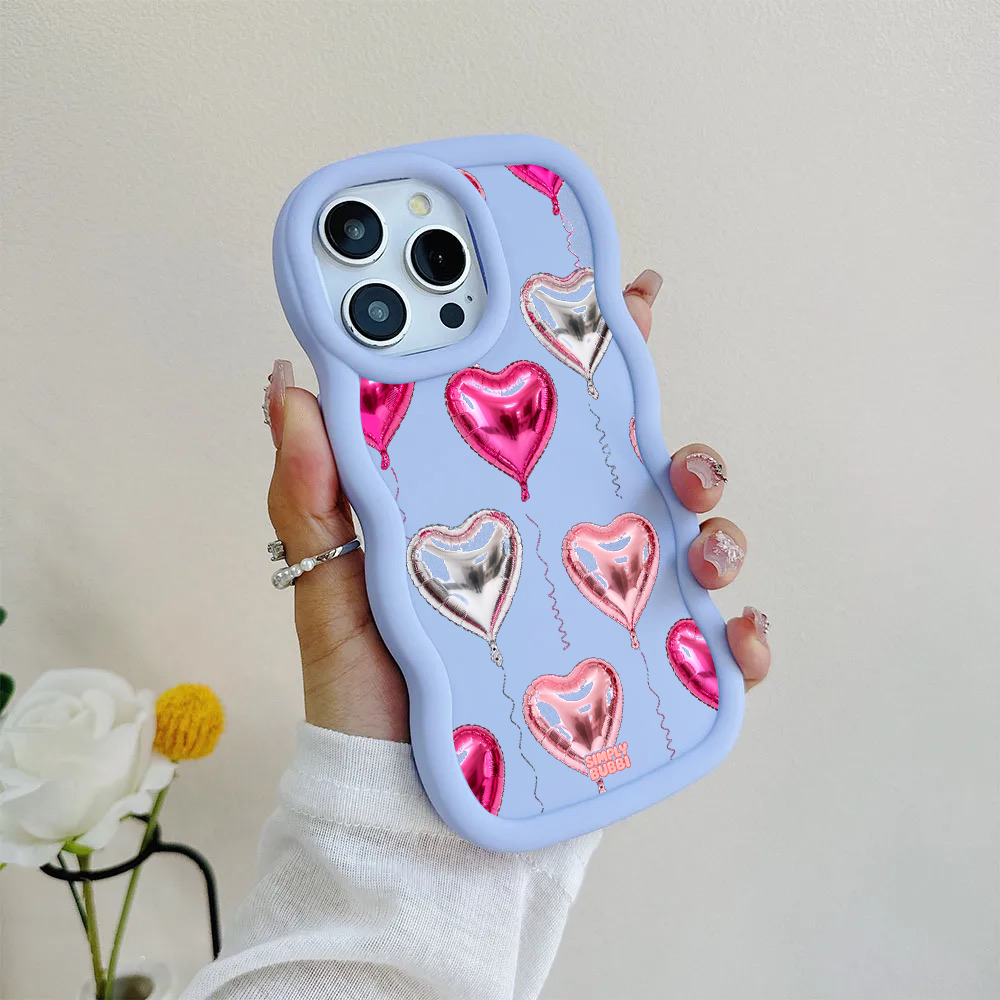 Foil Heart Balloon Repeat Wavy iPhone Case – product view 8