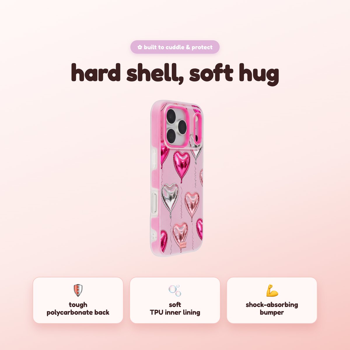 Heart Balloons Pop iPhone Case – product view 2