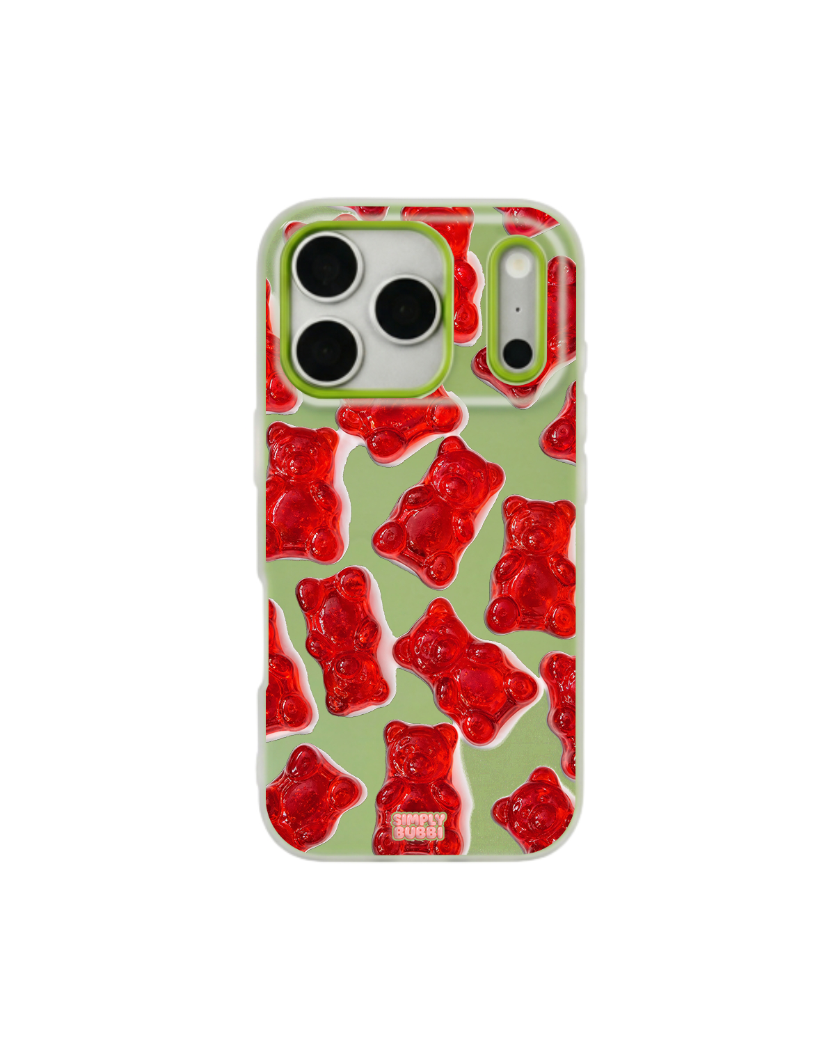 Red Jelly Gummy Bear Repeat Pop iPhone Case – Lime color
