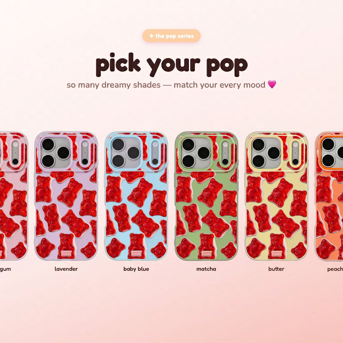 Red Jelly Gummy Bear Repeat Pop iPhone Case – product view 1