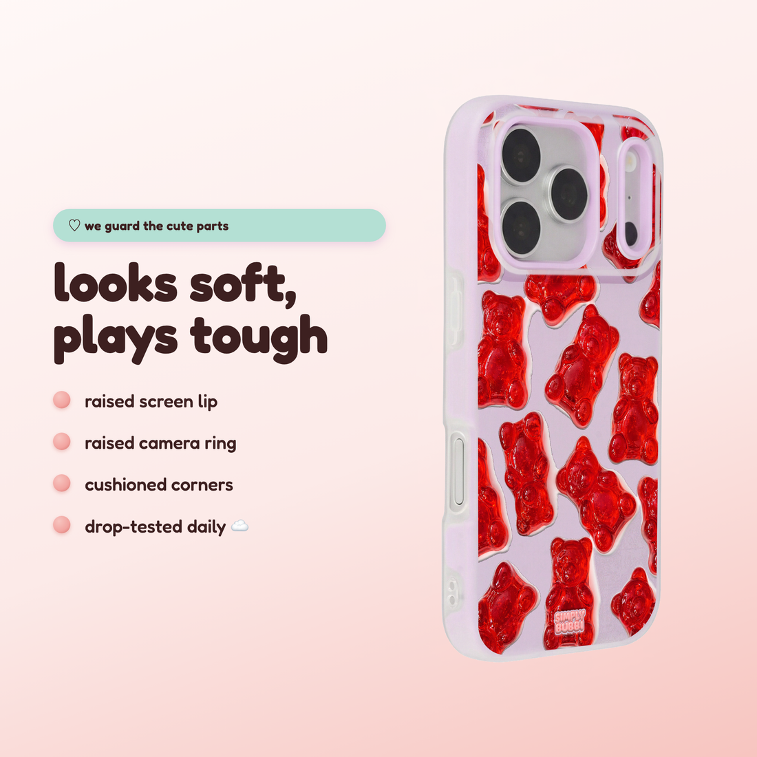 Red Jelly Gummy Bear Repeat Pop iPhone Case