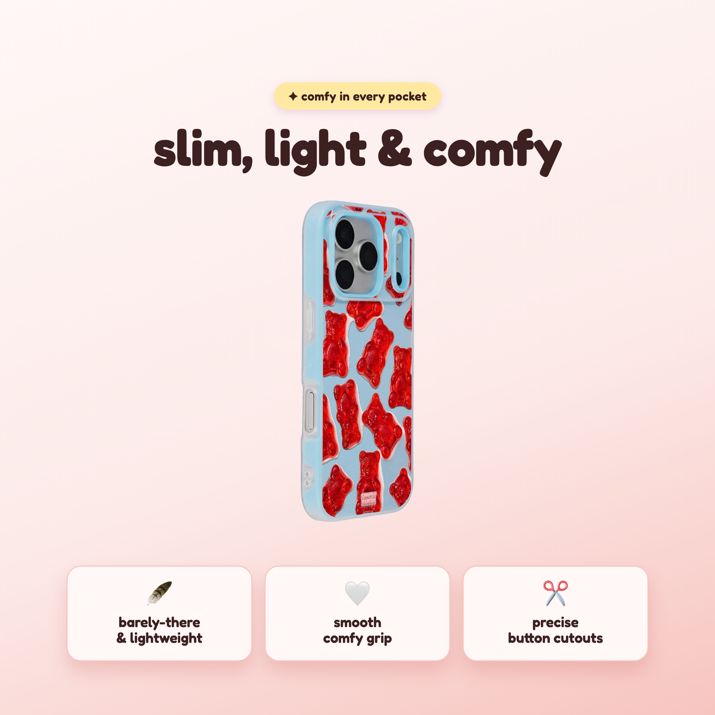 Red Jelly Gummy Bear Repeat Pop iPhone Case – product view 4