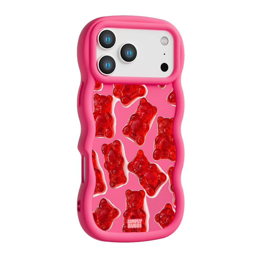 Red Jelly Gummy Bear Repeat Wavy iPhone Case – product view 10