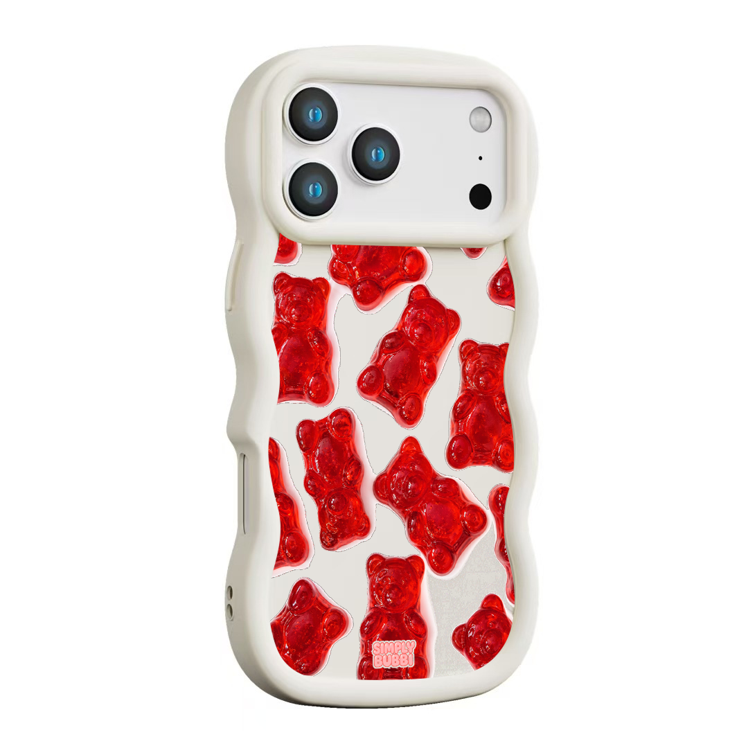 Red Jelly Gummy Bear Repeat Wavy iPhone Case – product view 11