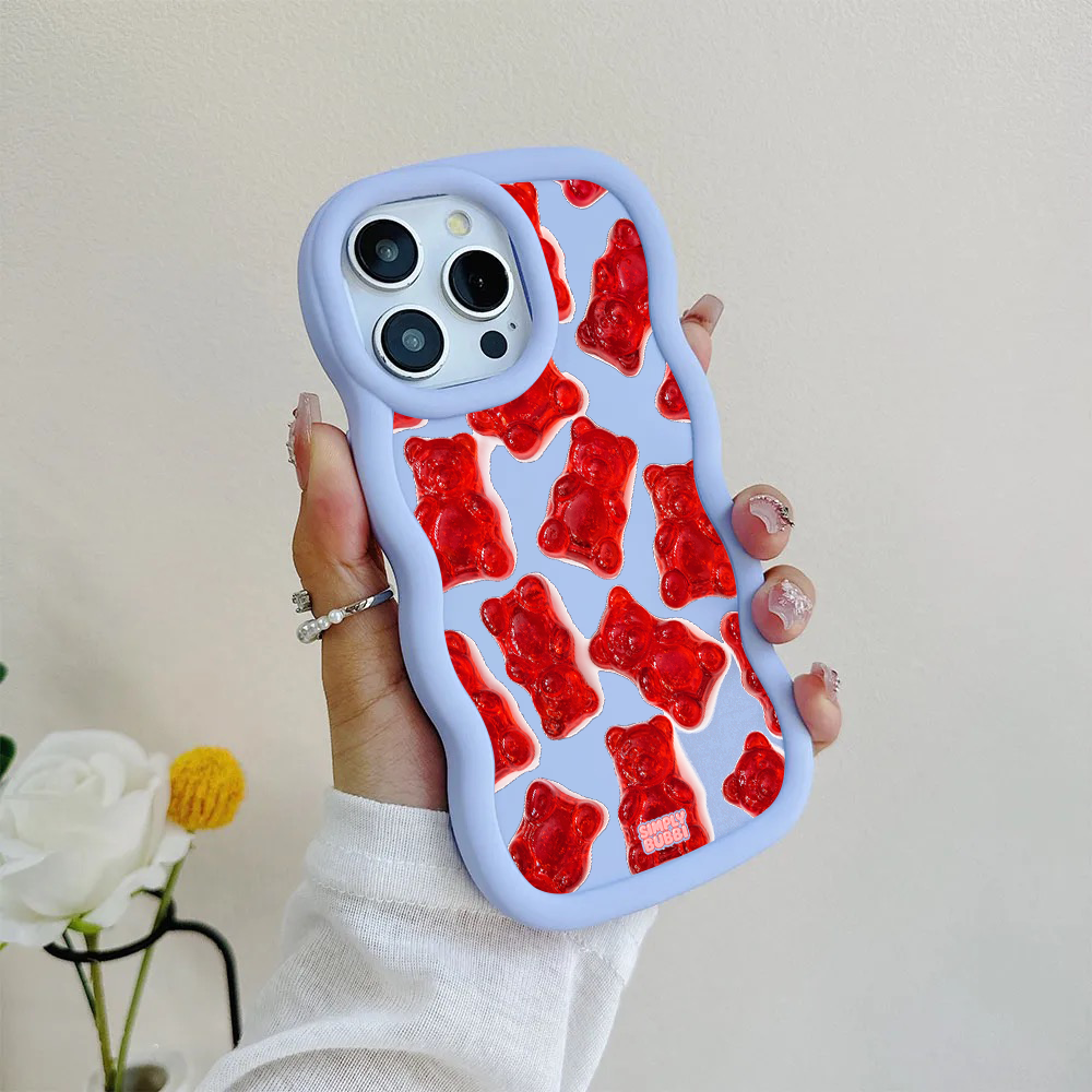 Red Jelly Gummy Bear Repeat Wavy iPhone Case – product view 8